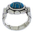 Genuine Sterling Silver Turquoise Inlay Ring Size 6-1/4 WX39042